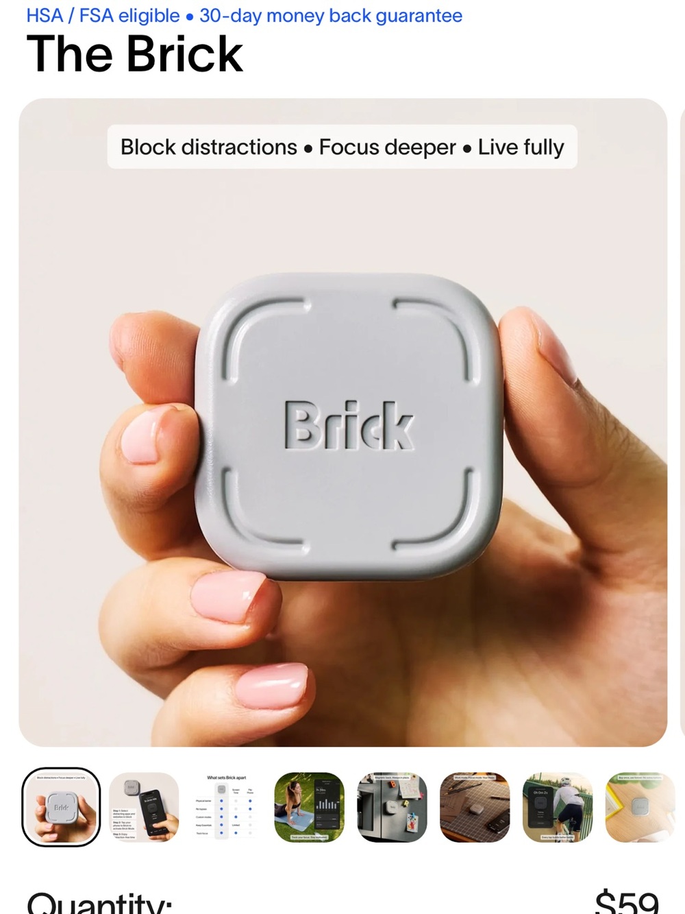 The Brick Focus Blocker - Light Gray